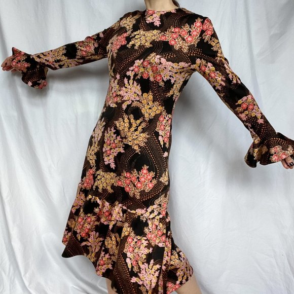 Vintage 60's floral midi dress - Picture 4 of 8